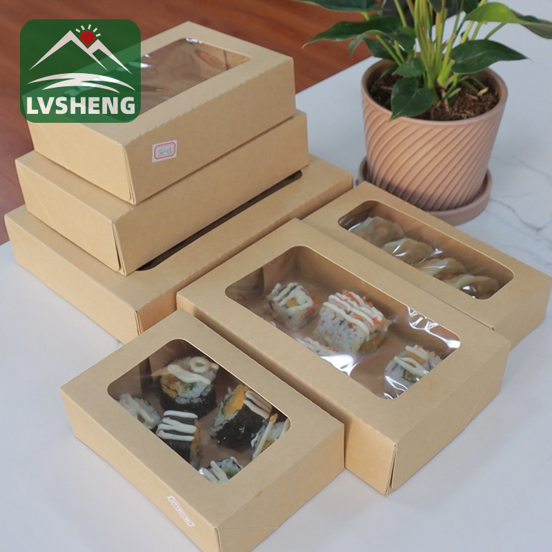 Új termékek a Xiamen Lvsheng Factory -Sushi Togo dobozt, tiszta ablakkal
